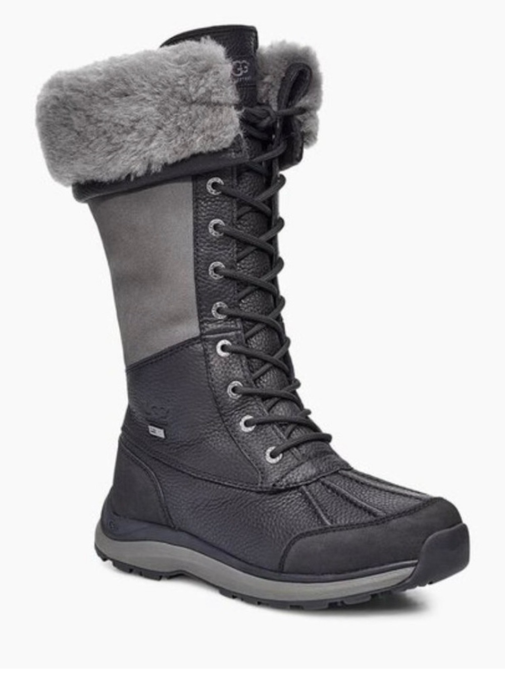 NEW! UGG Adirondack Tall III Boot Black Size 8 Women - Picture 2 of 5